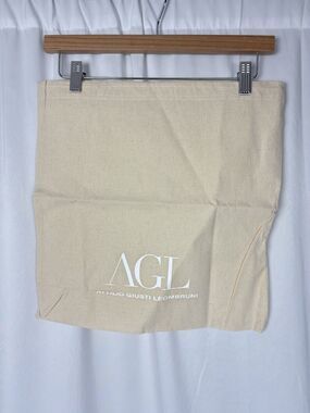 NWOT AGL Beige Drawstring Dust Bag 15" x 15" Attilio Giusti Leombruni